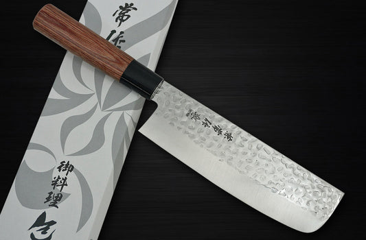 Kanetsune Hammered Japanese Nakiri