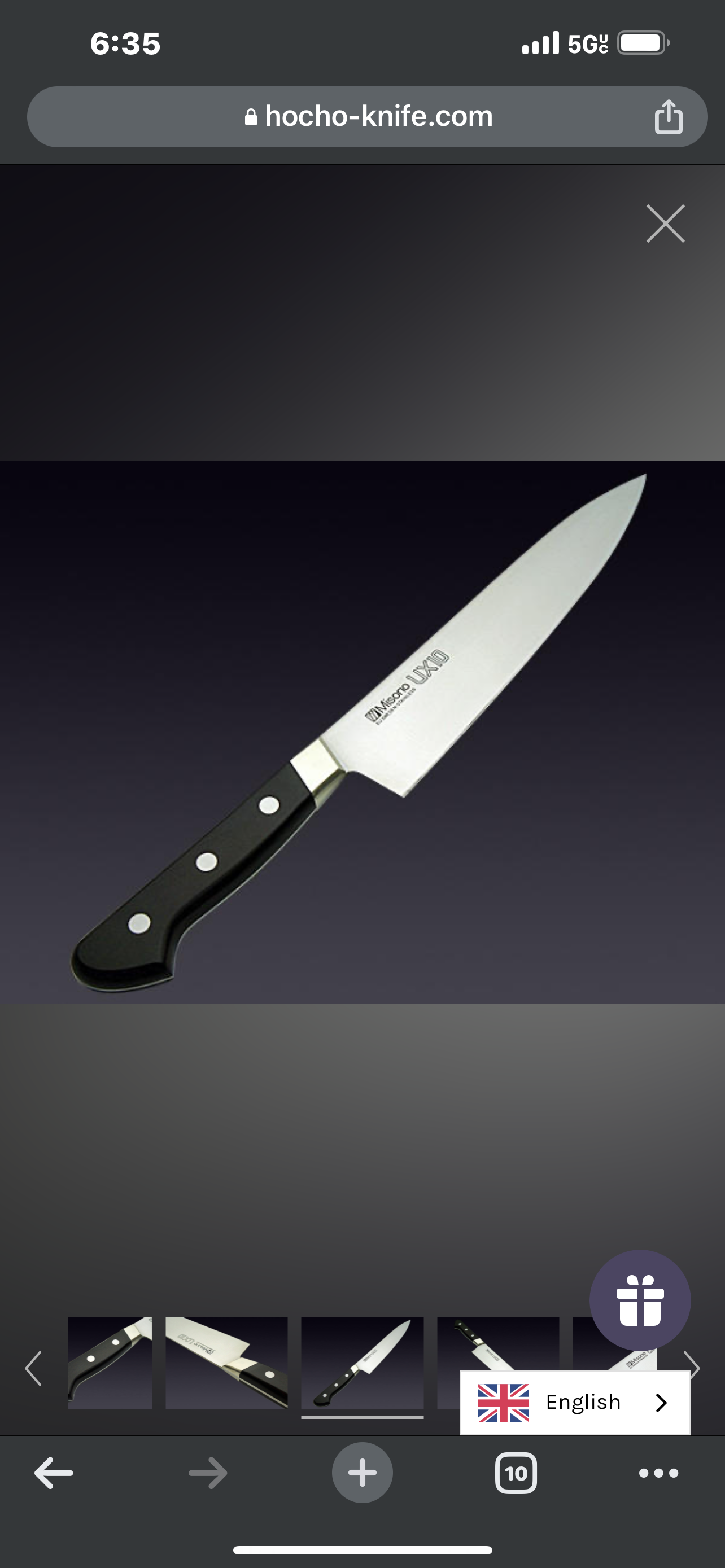 Misono UX10 Chef's Gyuto Knife 270mm